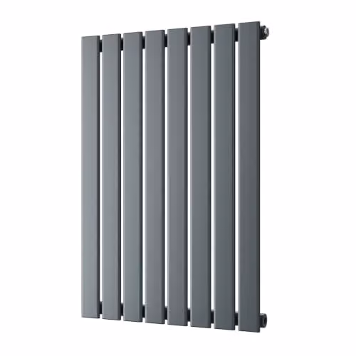 Typhoon Anthracite Flat Tube Horizontal Designer Radiator, W: 544 mm, H: 800 mm – 2
