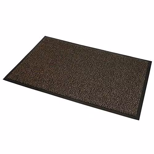 JVL Heavy Duty Dirt Repellent Barrier Door Mat, Brown and Black, W: 80 cm, L: 140 cm – 1