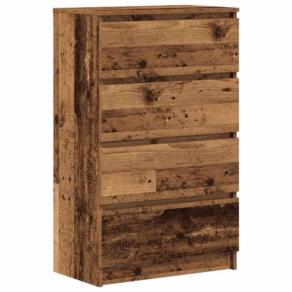 Berkfield Home Rustic Old Wood Sideboard in Brown, W/D/H: 60 x 35 x 98.5 cm – 2