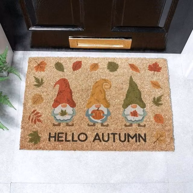 Artsy Mats Autumn Gonks Doormat in Brown, W/D: 60 x 40 cm