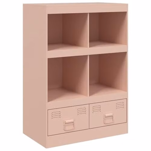 vidaXL Modern Pink Steel Highboard W/D/H: 67 x 39 x 95 cm – 1