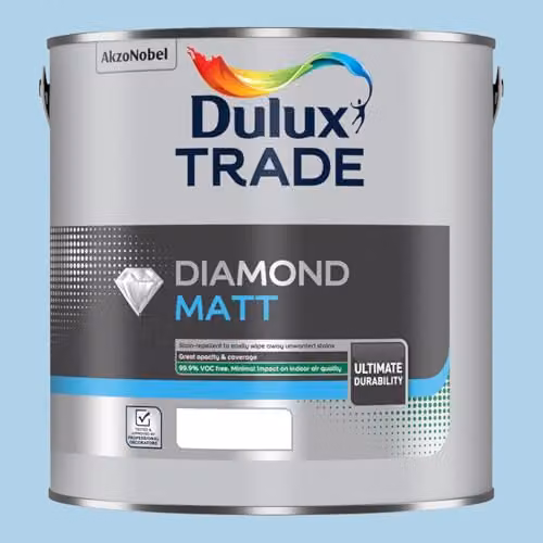 Dulux Trade Diamond Matt First Dawn Blue Multicolour Water Based Paint 2.5l