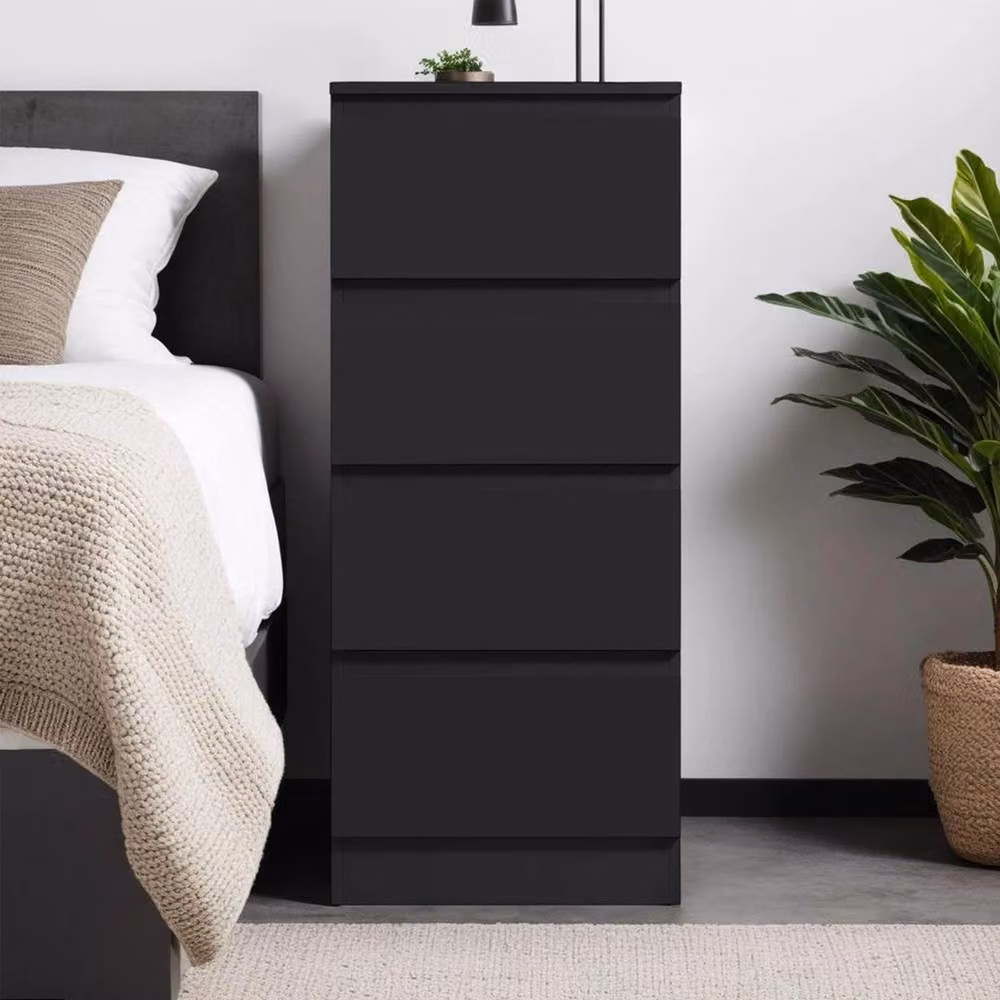 SPETLEK 4 Drawer Chest of Drawers in Black Matt Metal – 3