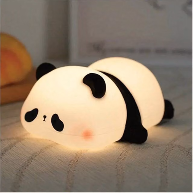 Dragodirect Panda Silicone Night Light in White with Adjustable Timer and Touch Control – 1