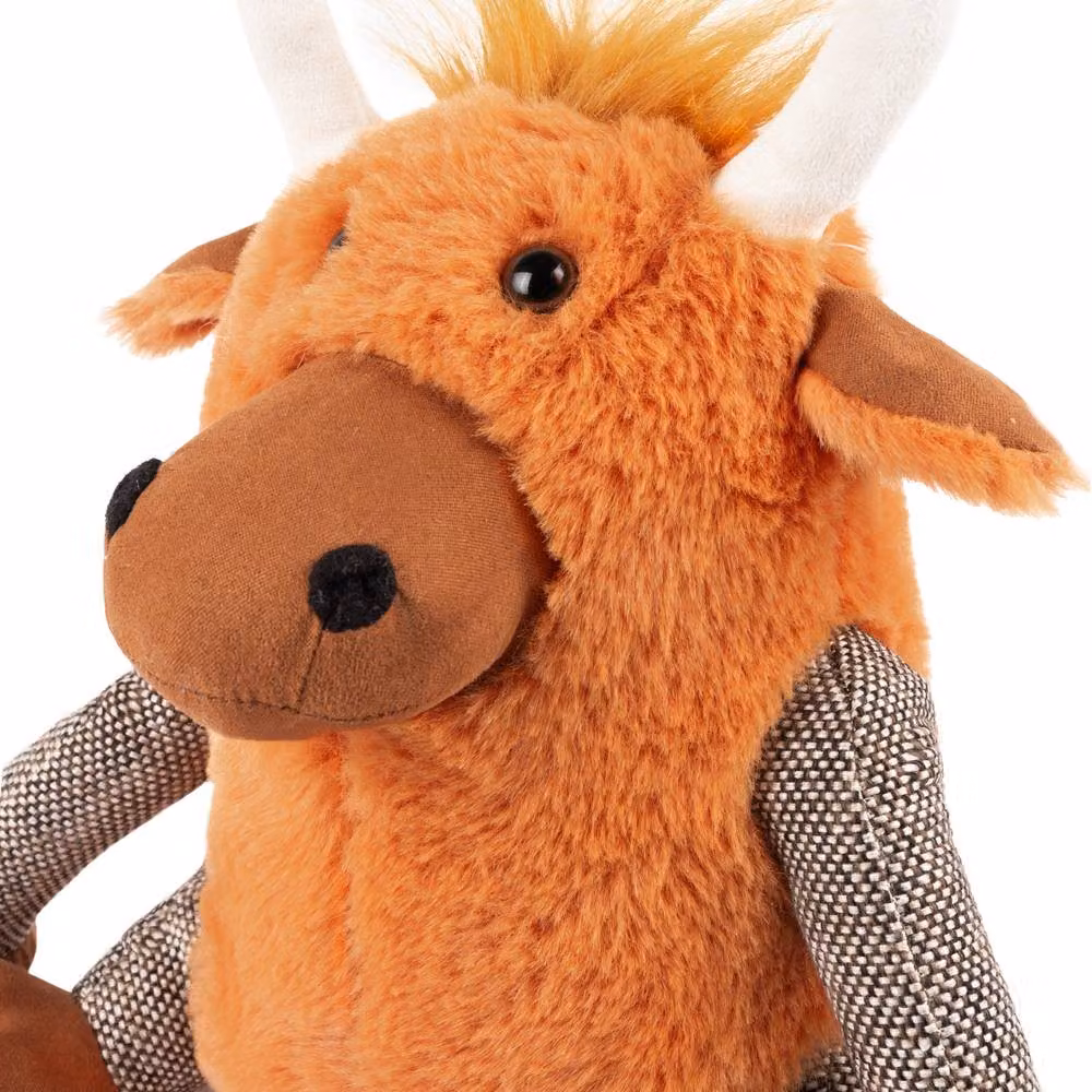 Furn Angus Orange Highland Cow Faux Fur Weighted Novelty Doorstop W/D/H: 12 x 25 x 25 cm – 3