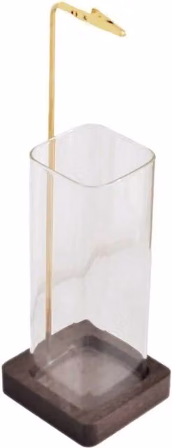 SPETLEK Modern Brown Glass Tabletop Incense Holder for Sticks – 1