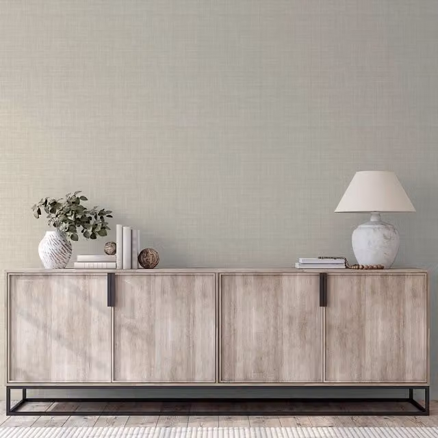 Arthouse Abstract Geometric Minimalist Wallpaper in Beige