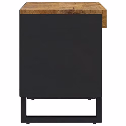 vidaXL Industrial Mango Wood and Metal TV Cabinet in Brown, W/D/H: 85 x 33 x 43.5 cm – 5