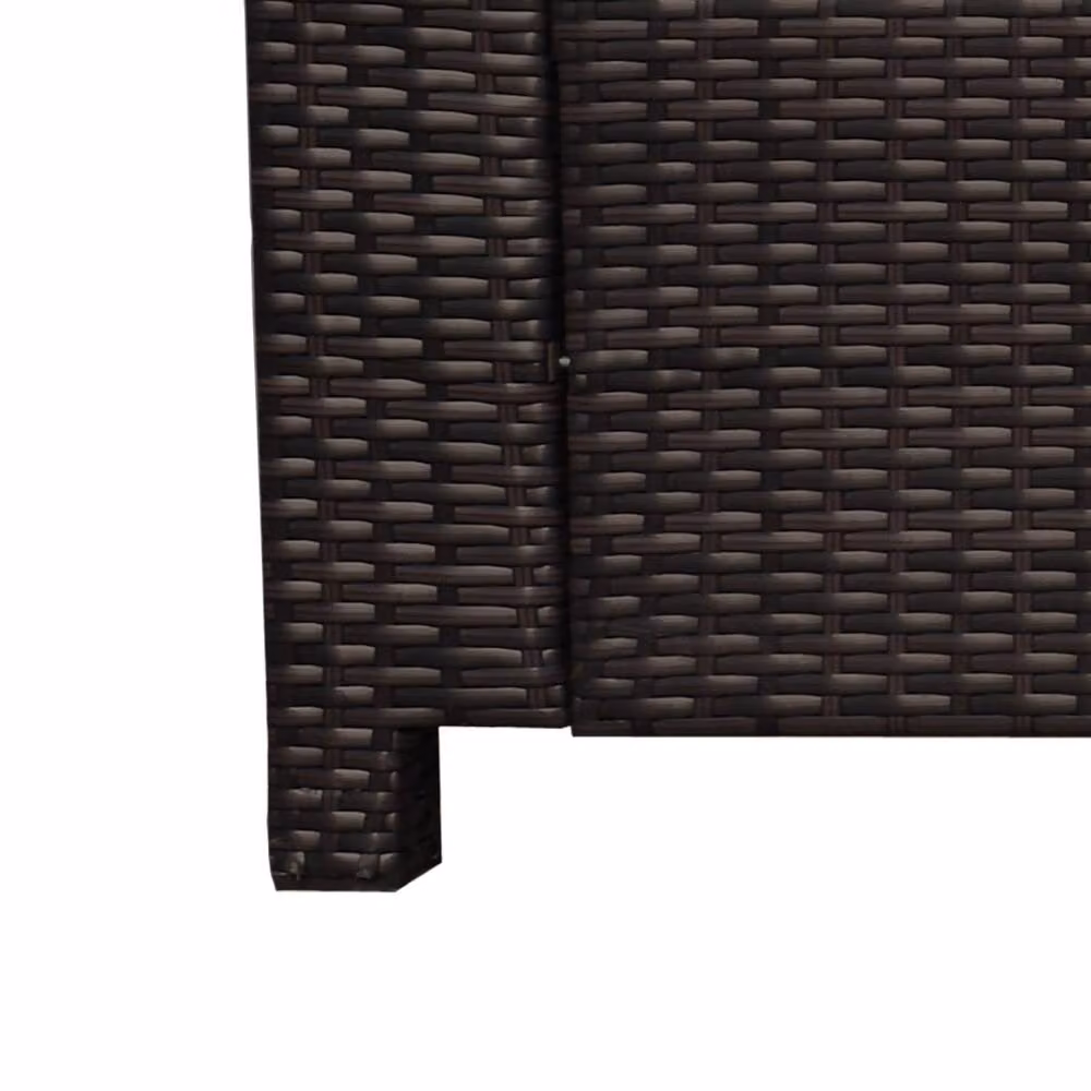 Wyld Haus Sediri Three Seater Brown PE Rattan Outdoor Sofa with Beige Cushions – 6