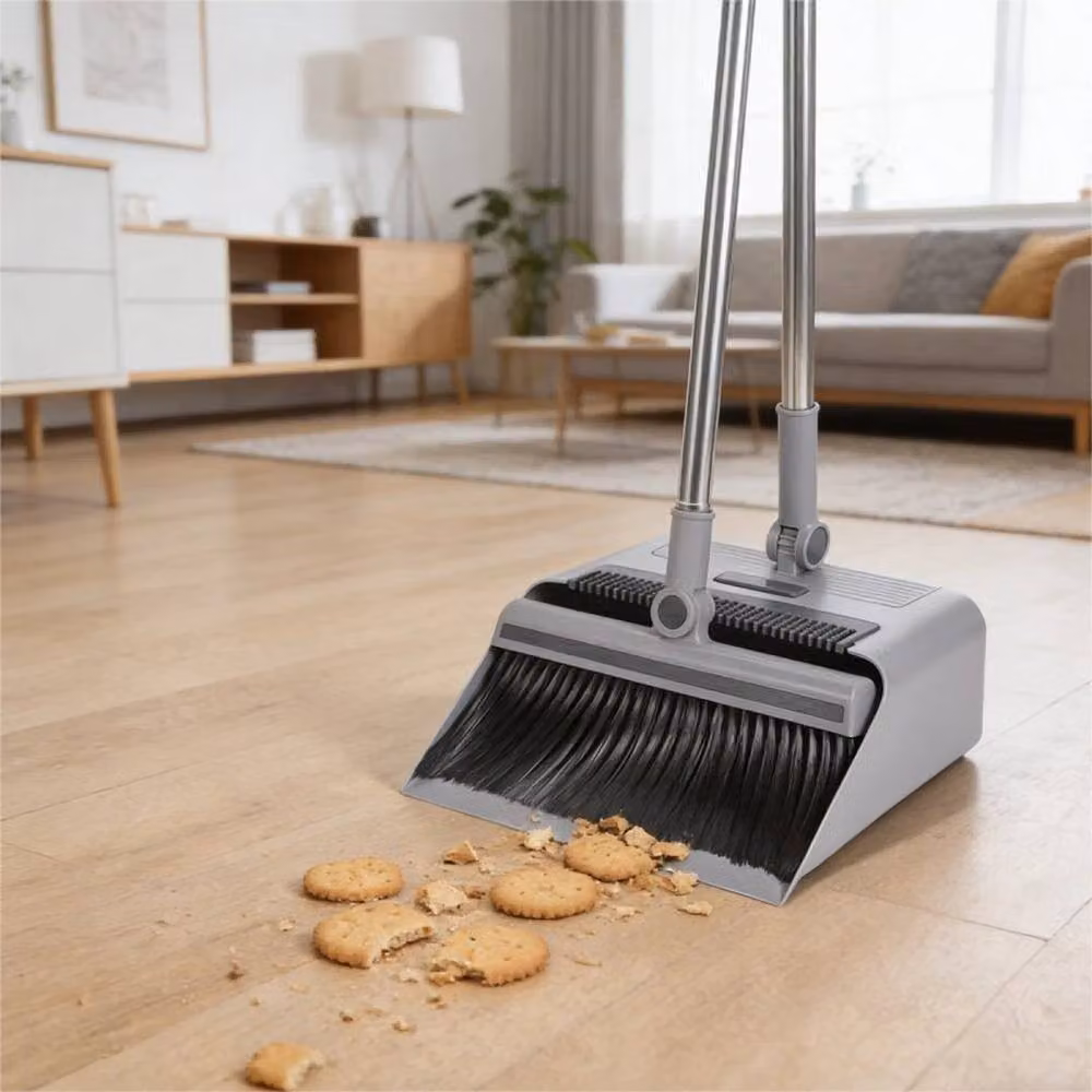 PAWNORA 3 in 1 Broom and Dustpan Combo Set, Grey – 2