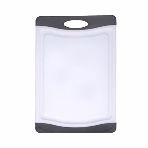 MasterClass Anti-Microbial Non-Slip Rectangular Chopping Board, White, W: 37.0 cm, D: 24.5 cm