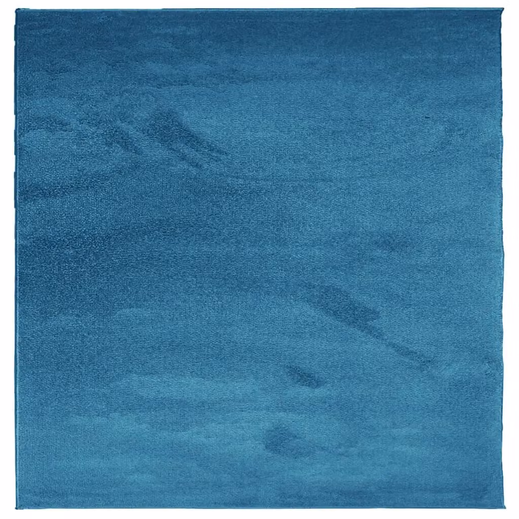 Berkfield Home Oviedo Short Pile Rug in Turquoise Blue, W/D: 240 x 240 cm – 2