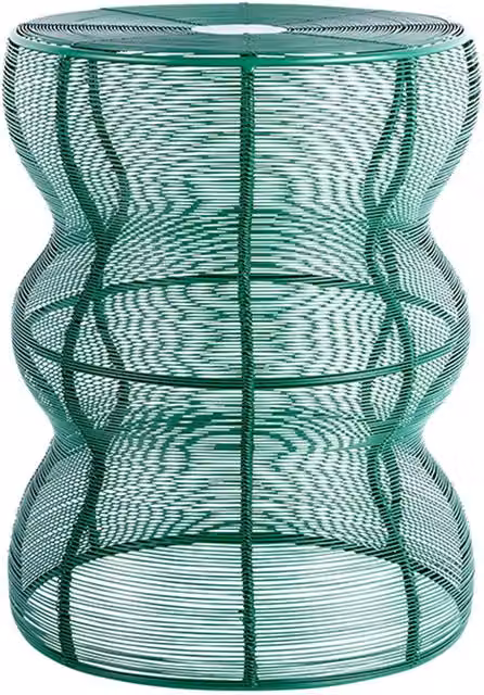 PRESENT TIME Leitmotiv Cuerda Onda Iron Side Table in Retro Green