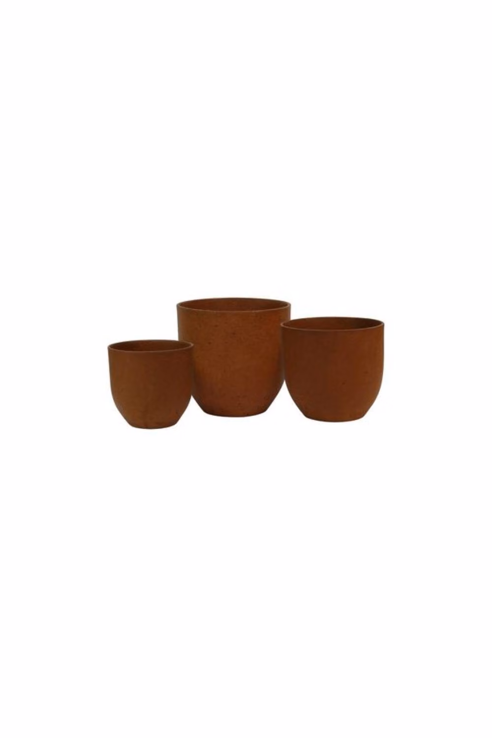 KDMD Hortus Classic Oxidized Planter Set of 3 in Dark Brown, H: 24 cm, W: 20 cm, D: 16 cm – 2