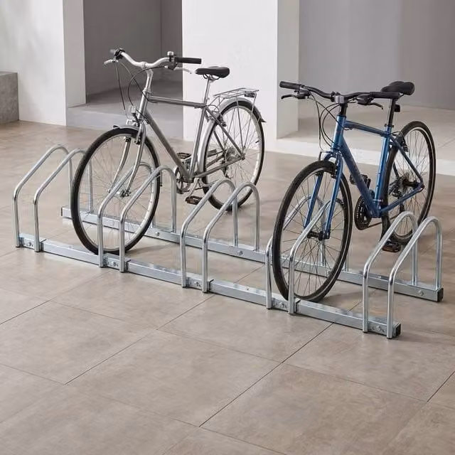 STILVORA 5 Bike Stand, Floor or Wall Mounted, Silver