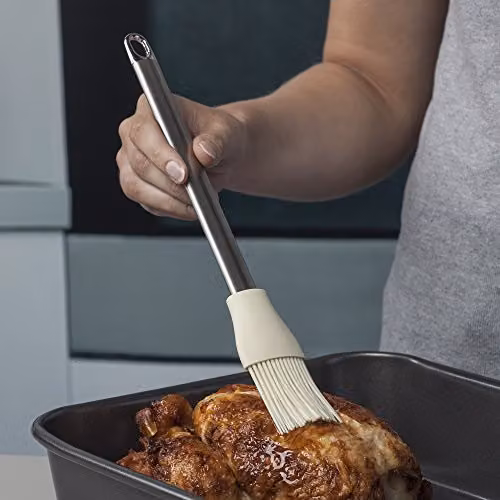 Zeal Silicone Pastry Basting Brush with Stainless Steel Handle in Beige, H 26 cm x W 4 cm x D 1.5 cm – 4