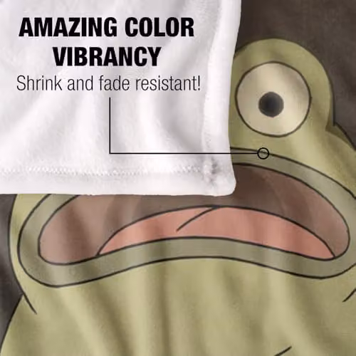 LOGOVISION Over The Garden Wall Greg's Frog Is Naked Super Soft Fleece Snuggle Blanket, Multicolour, W/D/H: 91 x 147 cm – 3