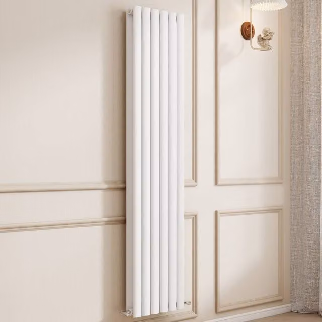Banyetti Orva White Vertical Double Oval Column Radiator, H 160 cm x W 35.4 cm – 1