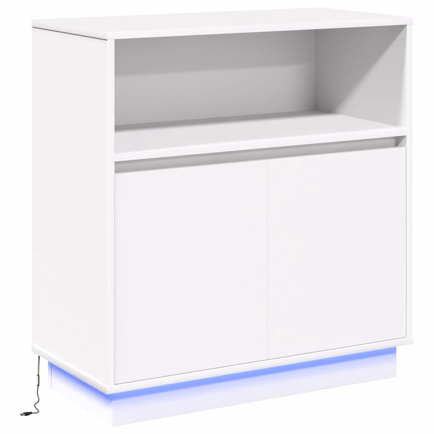 Berkfield Home Modern White Sideboard with Integrated LED Lighting, W/D/H: 75 x 34.5 x 71 cm – 2
