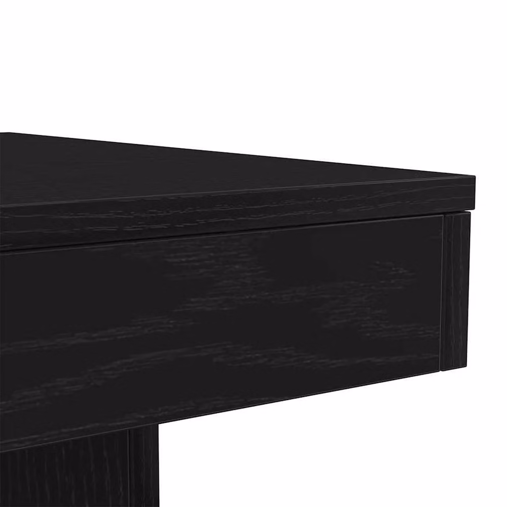 Berkfield Home Modern Square Coffee Table with LED Lights in Black Oak, W/D/H: 50 x 50 x 40 cm – 7
