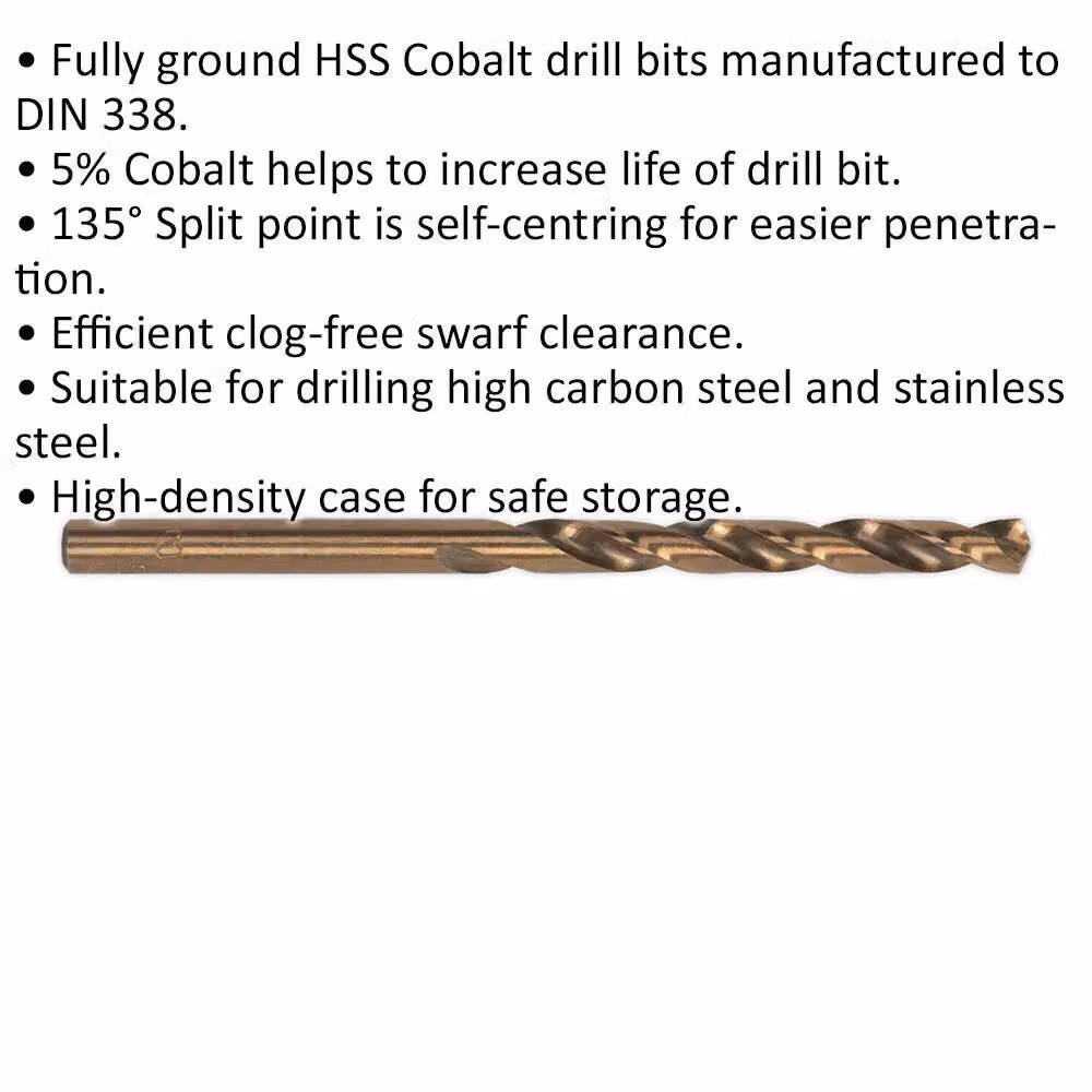 Loops 10 Pack 1mm HSS Cobalt Twist Drill Bits for Stainless Steel in Gold and Multicolour – 2
