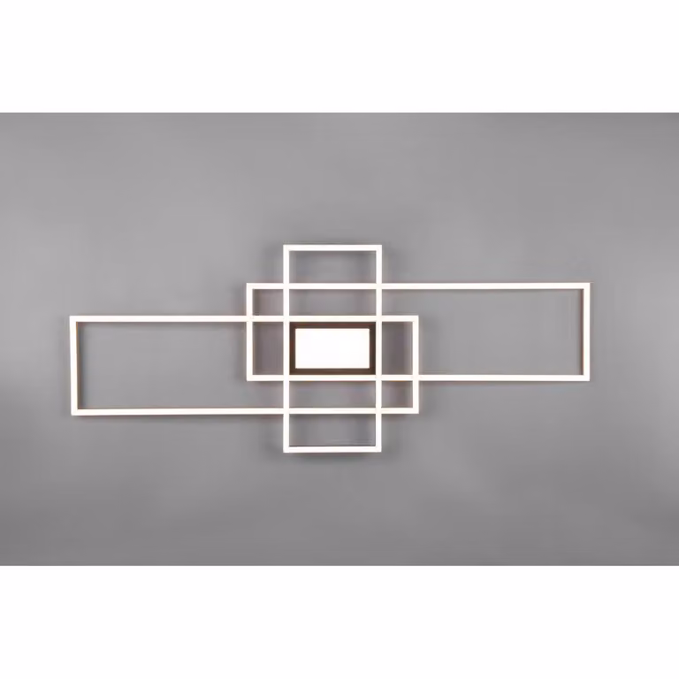 Netlighting Irvine Semi Flush Ceiling Light in Gold/Brass with Dimmable LED and Remote Control
