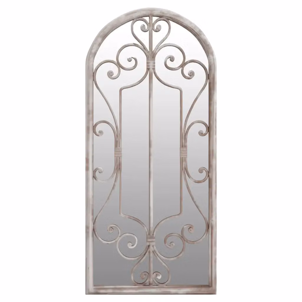Berkfield Home Sand Mirror in Beige, Rectangular Metal Wall Mirror, W: 100 cm, H: 45 cm – 2