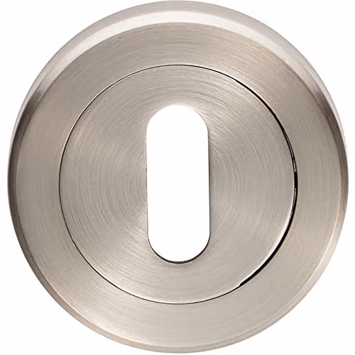 Loops 51mm Lock Profile Escutcheon with Chamfered Edge and Concealed Fix in Silver