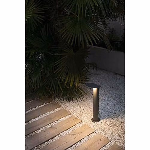 Netlighting Lotus Outdoor LED Bollard Lamp, Grey, 18W, 3000K, IP65 – 3