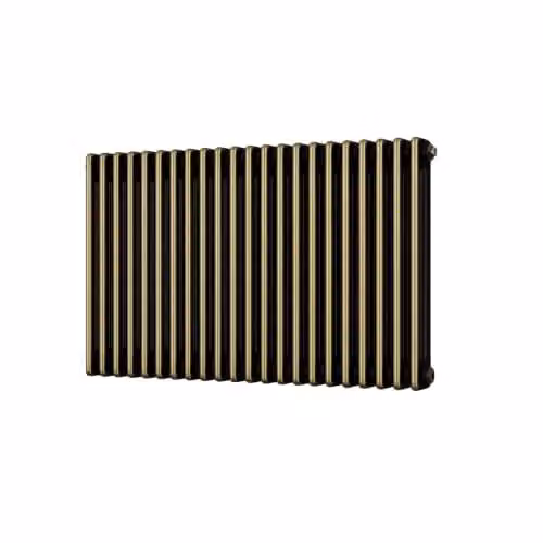 UK Radiators Alpha 3 Column Horizontal Traditional Cast-Iron Style Radiator in Gold, H: 60 cm, W: 99.9 cm