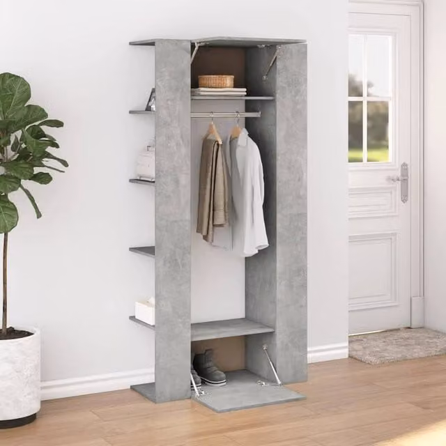 Berkfield Home Modern Hallway Cabinet in Concrete Grey, W/D/H: 97.5 x 37 x 99 cm – 1