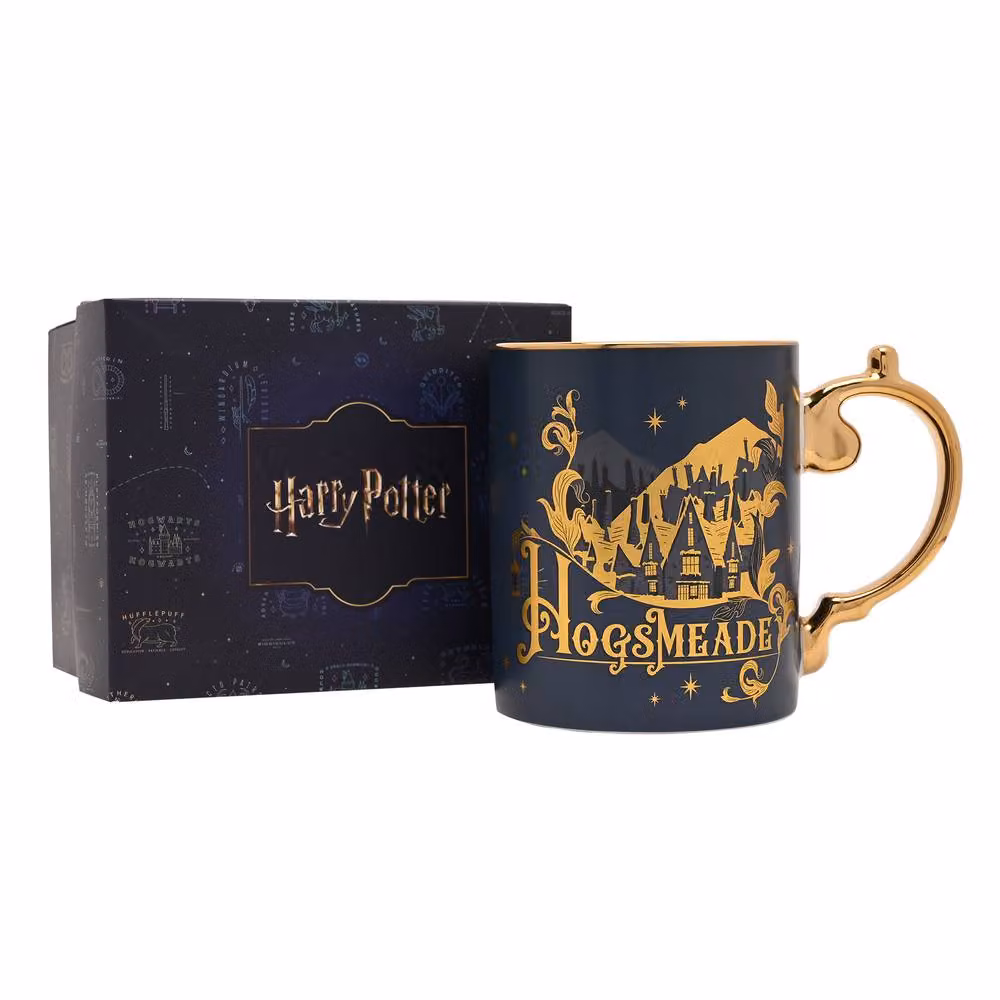 Widdop and Co Harry Potter Hogsmeade Ceramic Mug in Blue and Gold, 300ml – 2