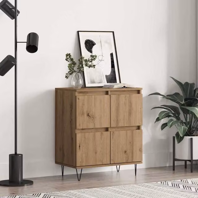 Berkfield Home Modern Sideboard with Storage Door in Brown, W/D/H: 60 x 35 x 70 cm – 1
