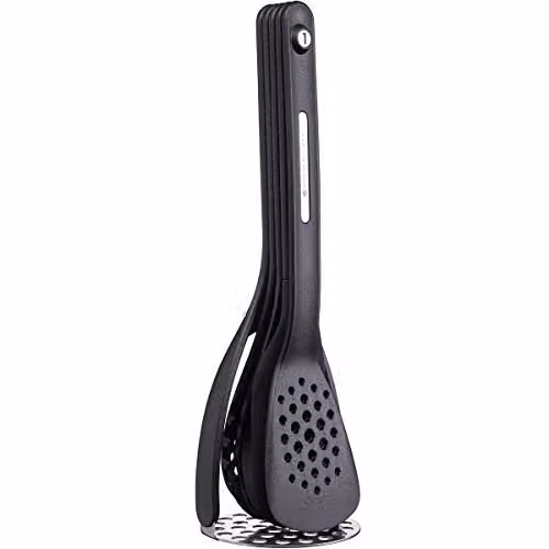 MasterClass Smart Space 5-Piece Nesting Magnetic Kitchen Utensil Set in Black