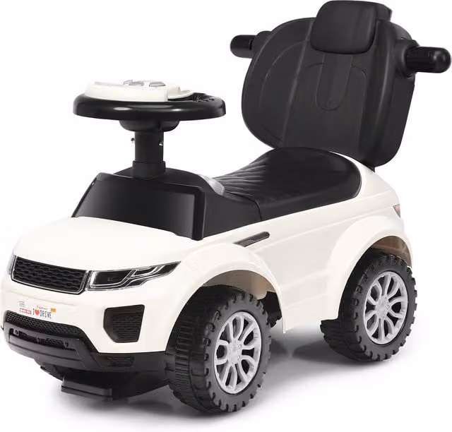 Costway 3 in 1 Ride on Push Car Stroller and Walking Car, White