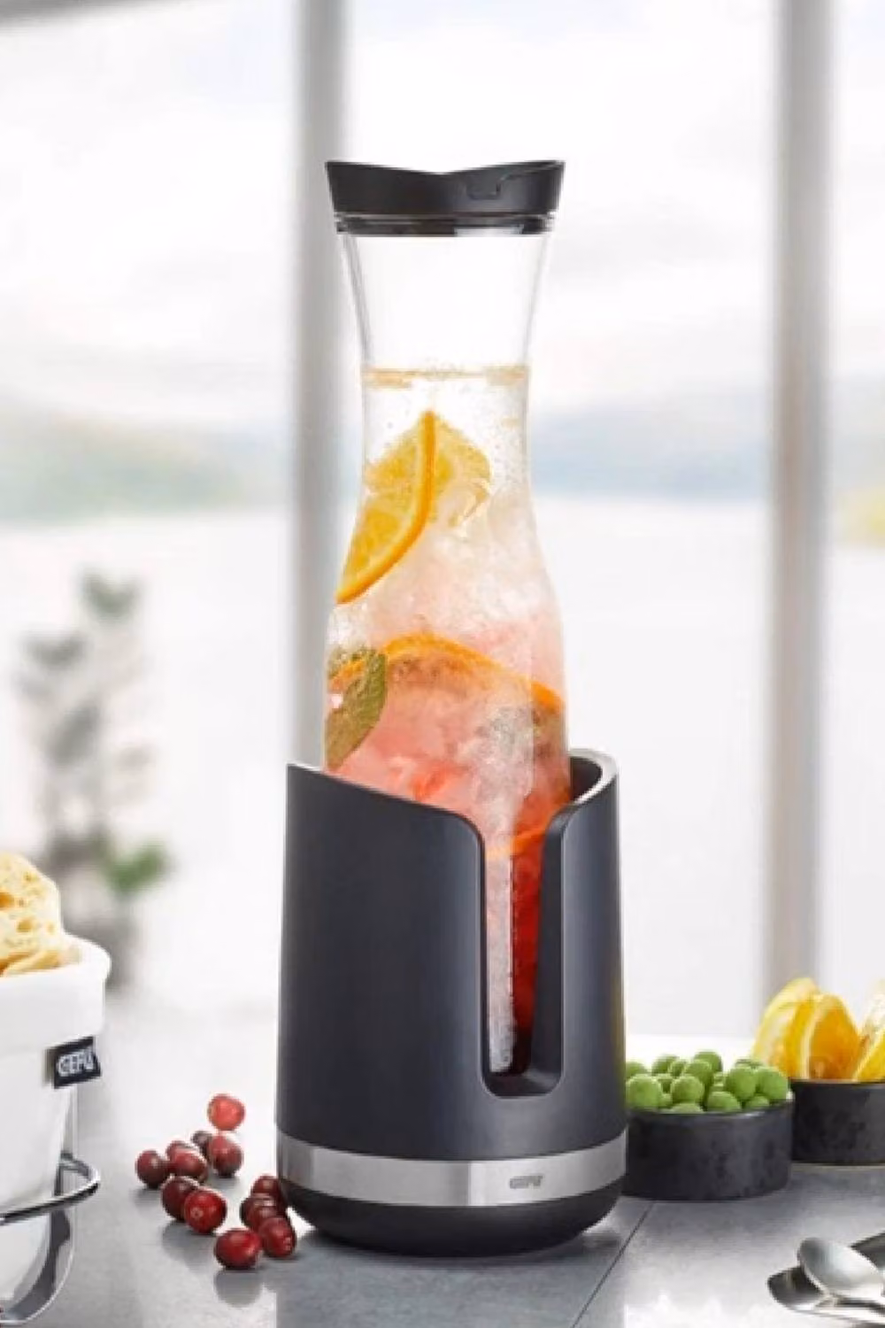 Gefu Smartline Borosilicate Glass Carafe with Lid, Clear, 1 l – 2