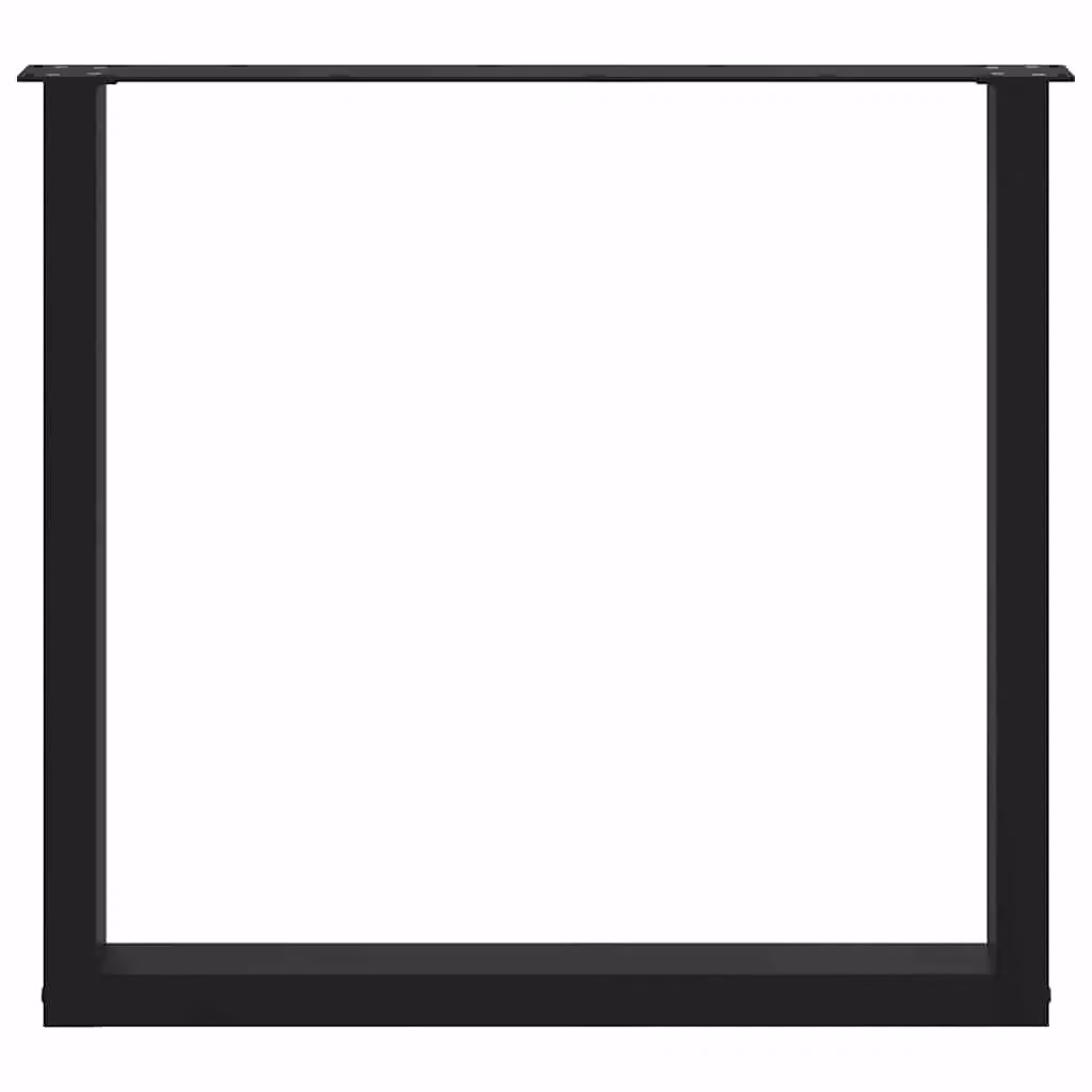 Berkfield Home U-Shaped Steel Coffee Table Legs, Black, H: 72.5 cm, W: 80 cm (Set of 2) – 4