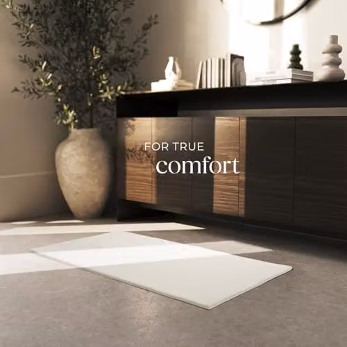tectake Zonelle Fluffy Rug in Beige Polyester, Washable and Non-Slip, W/D/H: 110 x 60 x 1 cm – 3