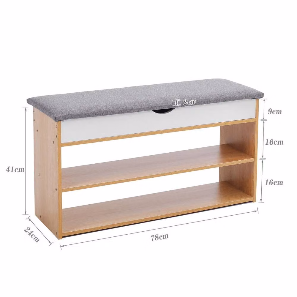 KORVIXA Multicolour Shoe Storage Rack Cabinet and Bench – 2