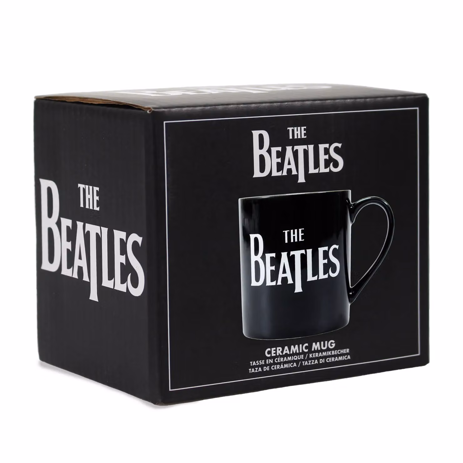 Half Moon Bay The Beatles Classic Drop T Band Logo Black Ceramic Coffee Mug 310ml – 3