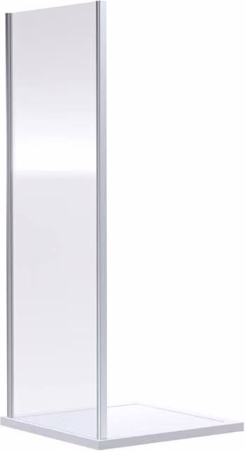 Balterley Single Fixed Side Panel in Silver, H 190 cm x W 100 cm