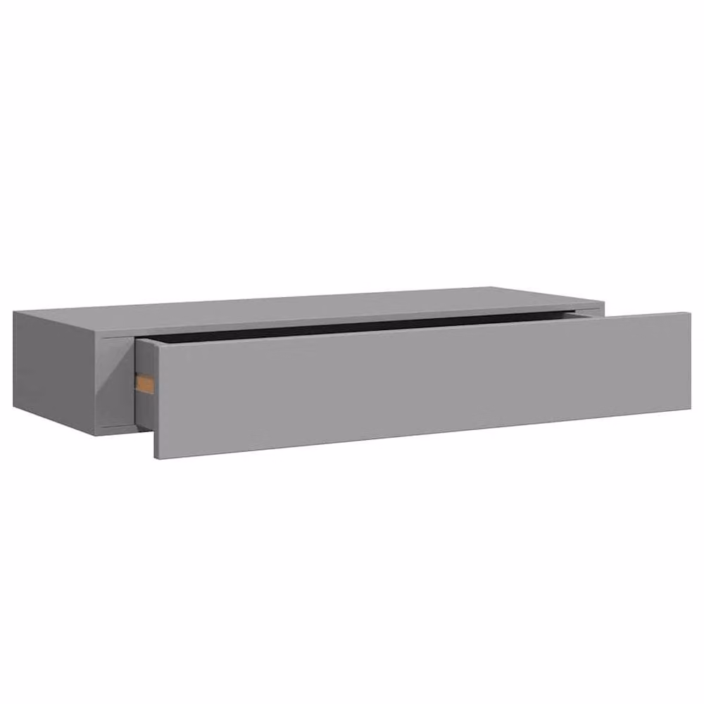 Berkfield Home Elegant Wall-mounted Drawer Shelf in Grey, W: 60 cm, D: 23.5 cm, H: 10 cm – 2