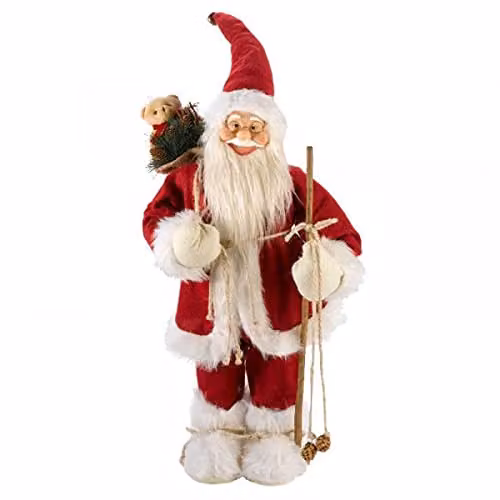 Three Kings Standing Santa Claus Father Christmas with Sack, Red, Height: 60 cm – 2