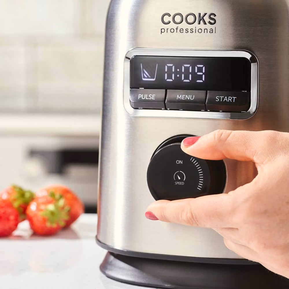 Cooks Professional Digital Power Blender 1400W with 1.7L Capacity, 10 Speeds and Digital Display in Silver – 3