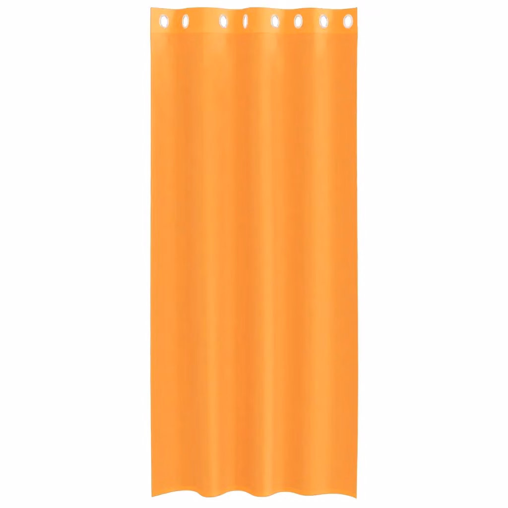 Berkfield Home Orange Voile Fabric Panel Curtains with Eyelets, 2 Pack, W: 140 cm, H: 225 cm – 2