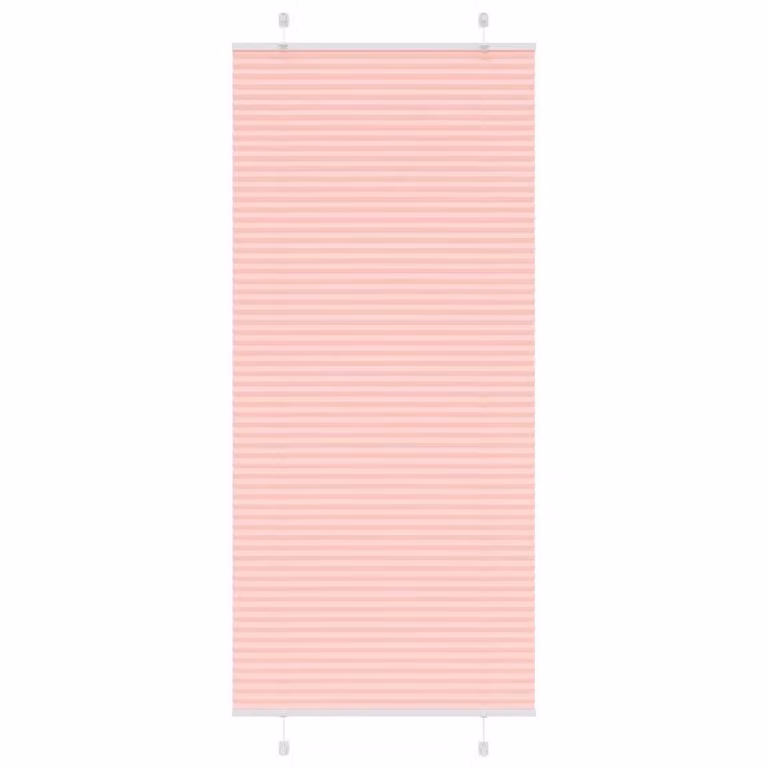 Berkfield Home Pink Single Pleat Polyester Fabric Blind, W: 90 cm, H: 200 cm