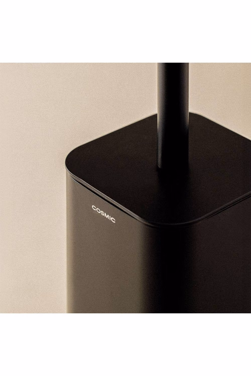 COSMIC NEA Freestanding Toilet Brush and Holder in Matte Black, Stainless Steel and Plastic – 7