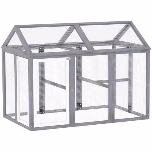 PawHut Large Combinable Chicken Run Pet Playpen in Grey – 1