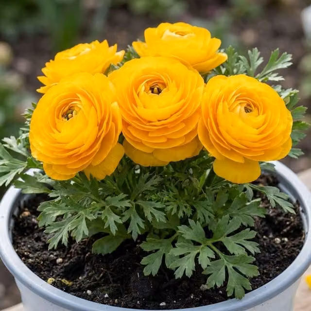 Plants by Post Ranunculus Yellow Potted Plant