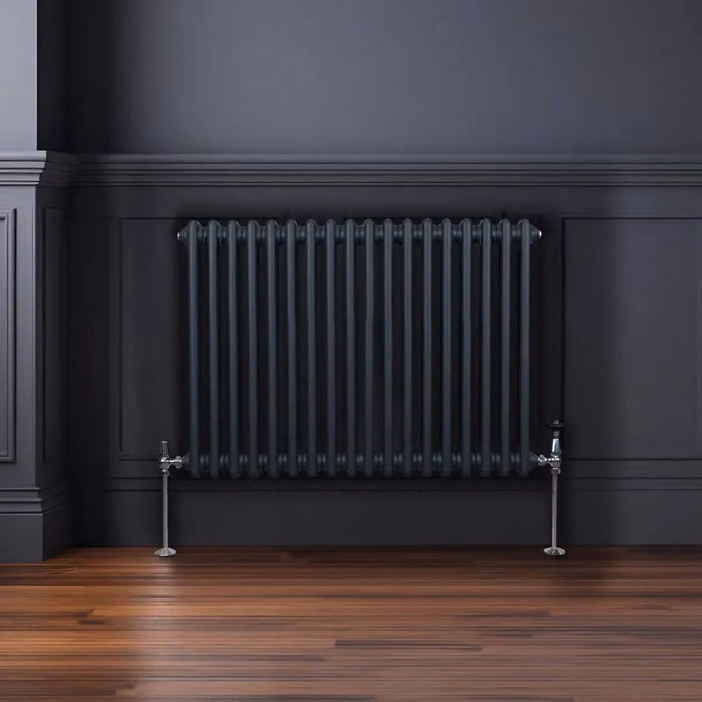 Monstershop Traditional 2 Column Steel Radiator in Anthracite Grey, W: 60.0 cm, D: 7.0 cm, H: 83.2 cm – 4